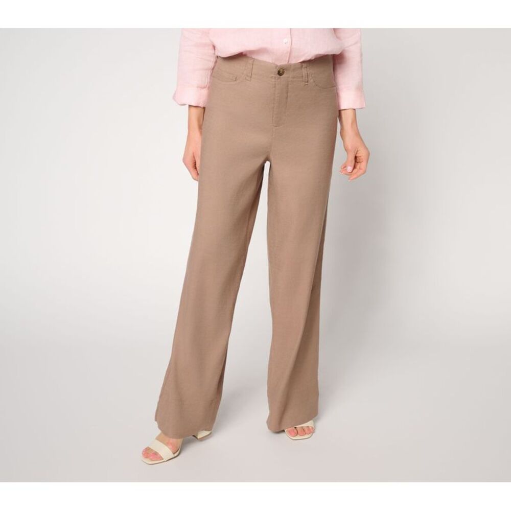 NYDJ Women's Plus Sz Pants 22W Make Your Selection: -Pocket Wide Brown A727340